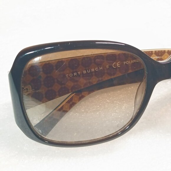 Tory Burch TY7004 Brown Gradient Polarized Sunglasses 58mm Excellent Cond - Picture 4 of 11